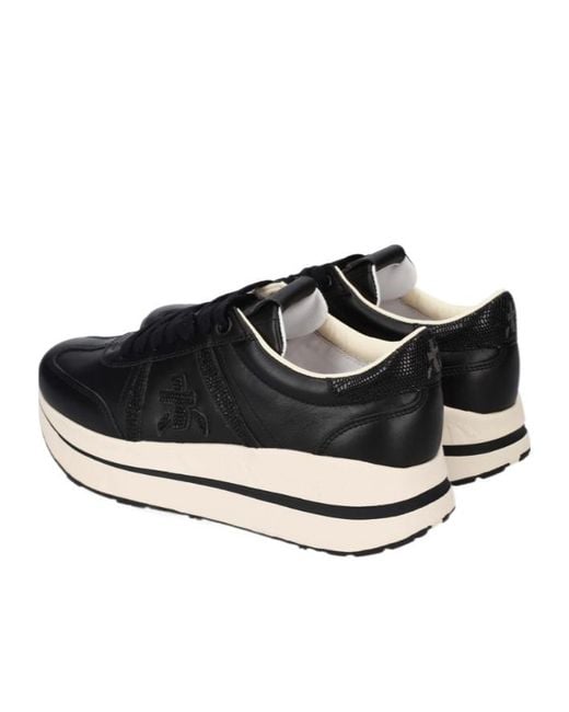 Premiata Black Lace-Up Sneakers