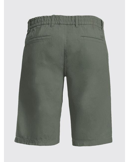Boss Gray Relaxed Fit Drawstring Shorts for men