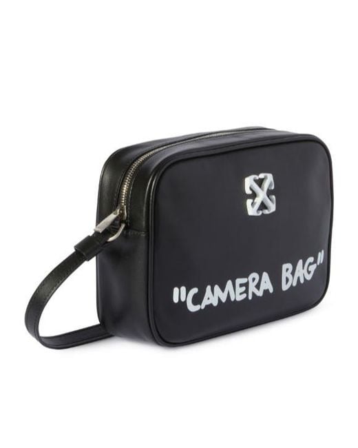 Off-White c/o Virgil Abloh Black Jitney Quote Camera Bag for men