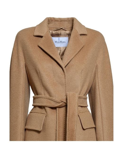 Max Mara Natural Bingo Belted Coat