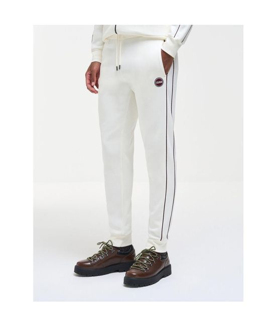 Colmar White Heritage Tracksuit Bottoms for men