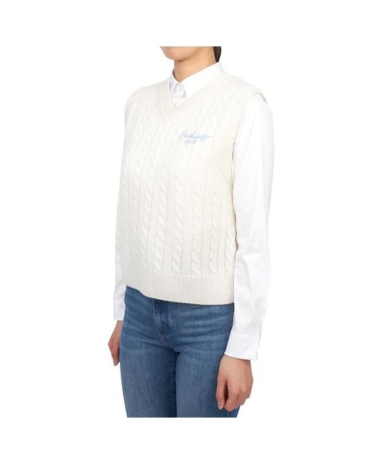 Carhartt White Sleeveless Knitted Vest