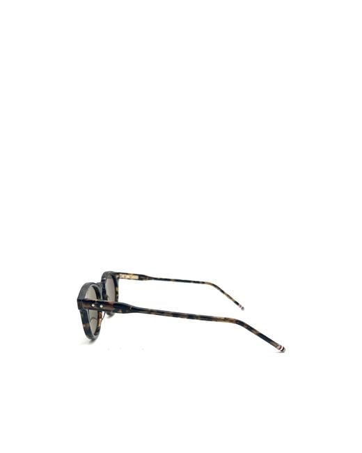 Thom Browne Metallic Eyewear Round Frame Sunglasses for men
