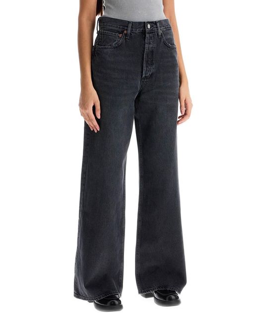 Agolde Blue Dame Straight Leg Jeans