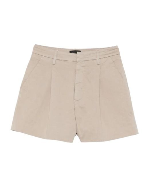 Dondup Natural Pleated Tailored Shorts