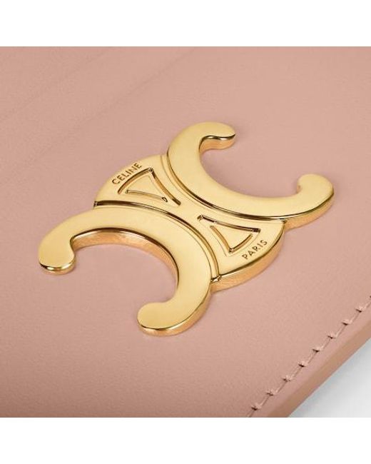 Céline White Card Holder Triomphe