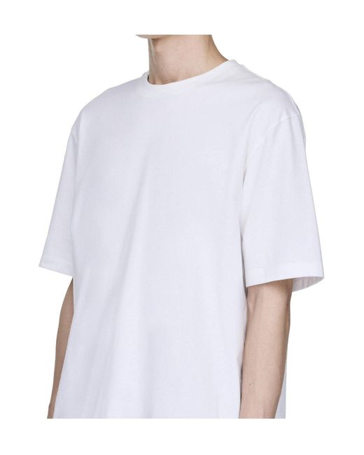 Y-3 White Short-Sleeve Cotton T-Shirt for men