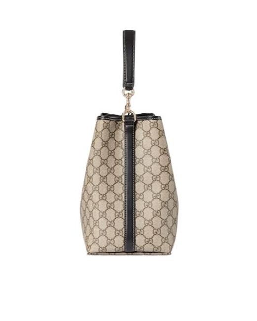 Gucci Natural Gg Emblem Small Shoulder Bag