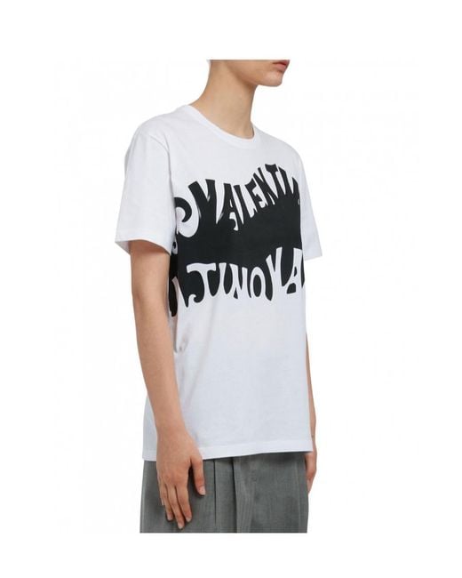 Valentino White Trunk Alphabet Printed T-Shirt