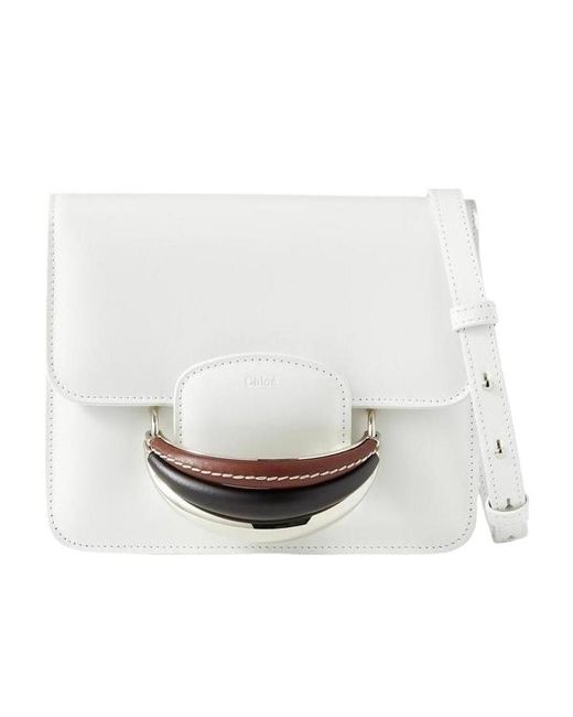 Chloé White Kattie Flip Shoulder Bag