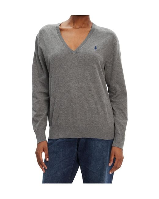 Polo Ralph Lauren Gray V-Neck Sweater