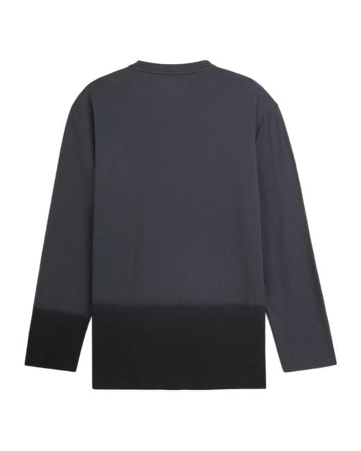 Y-3 Blue Long-Sleeve T-Shirt for men