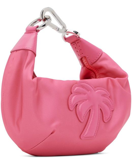 Palm Angels Pink Big Palm Zipped Tote Bag