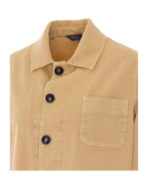 Circolo 1901 Natural Button-Up Workwear Jacket