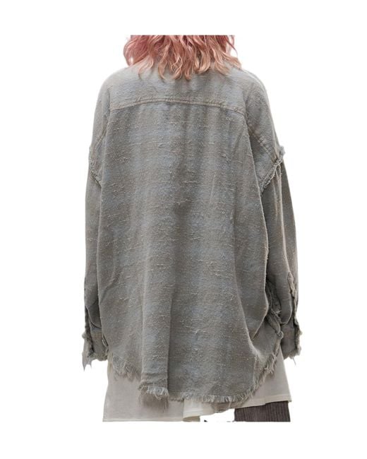 R13 Gray Long-Sleeved Shirt