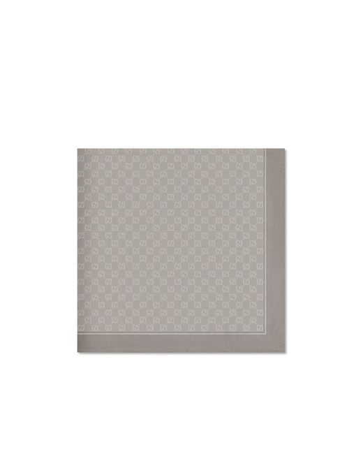 Gucci Gray Gg Carré Scarf