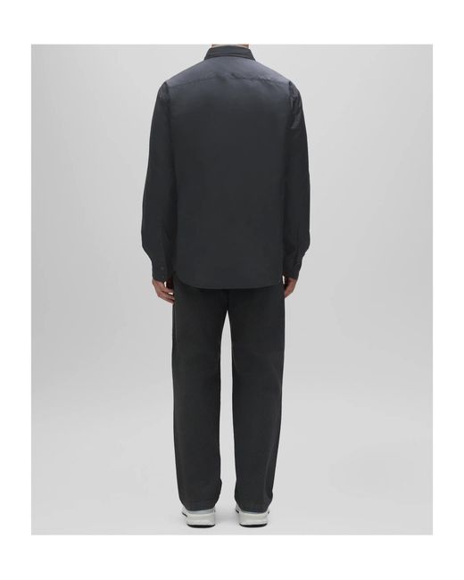 Aspesi Black Patch Pocketed Buttoned Overshirt for men