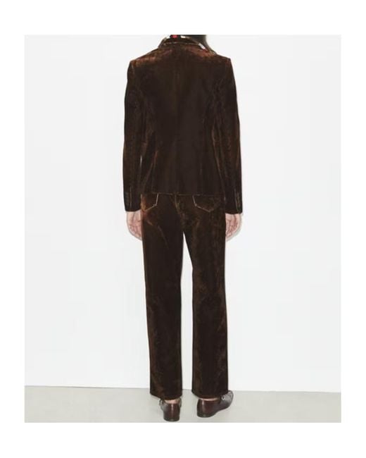 Tory Burch Brown Straight-Leg Jean