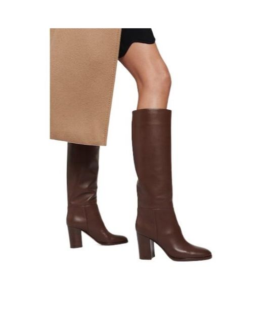 Gianvito Rossi Brown Knee-High Leather Boots
