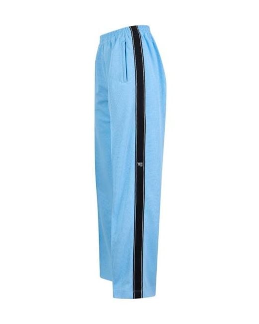 Alexander Wang Blue Logo-Stripe Track Pants