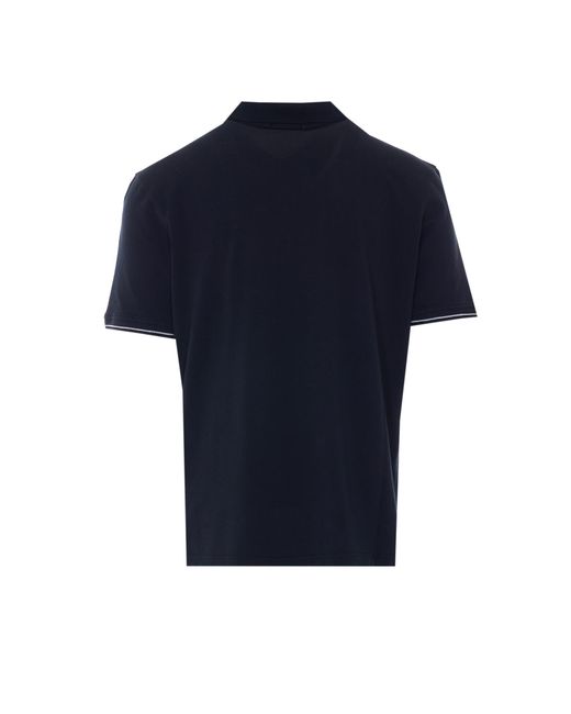 C P Company Blue Logo Piqué Polo Shirt for men