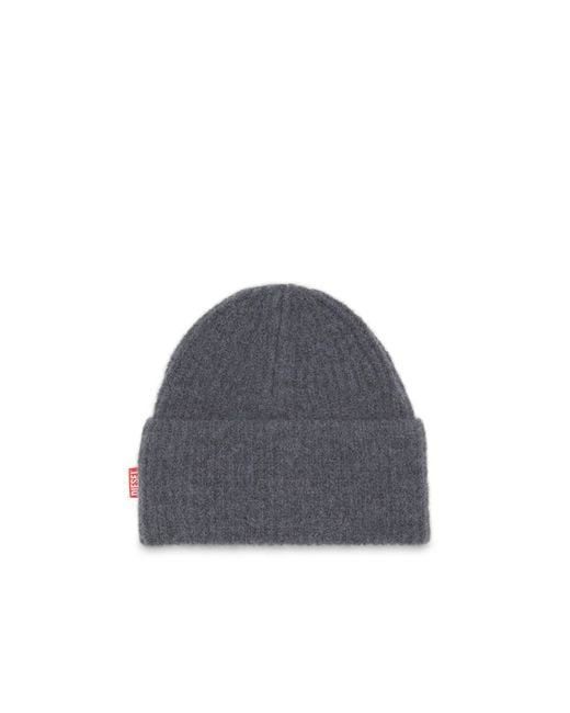 DIESEL Blue K-Lollo-Hat Knitted Beanie for men