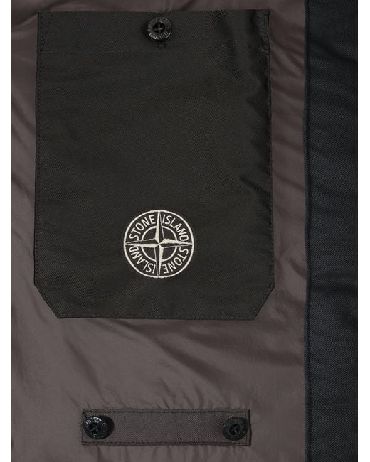 Stone Island Gray Double-Sided Quilted Hooded Drop Resistance Jacket for men