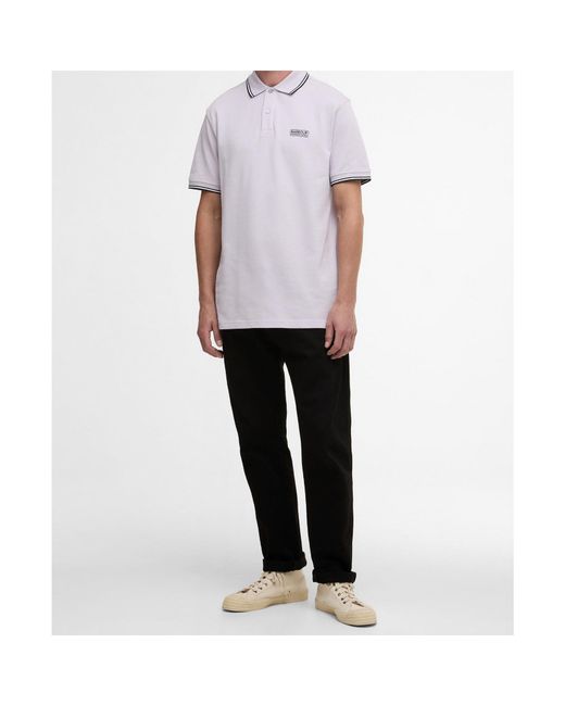 Barbour Purple Evan Logo Polo Shirt for men
