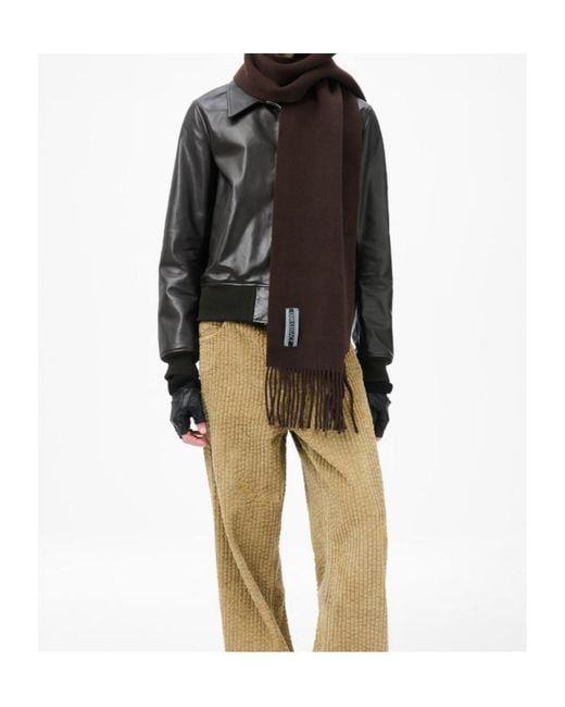 Our Legacy Brown Logo Scarf for men