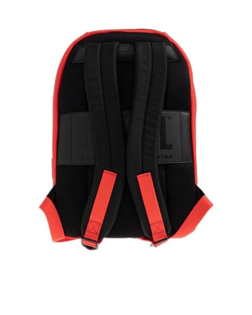DIESEL Red Functional Business Backpack for men