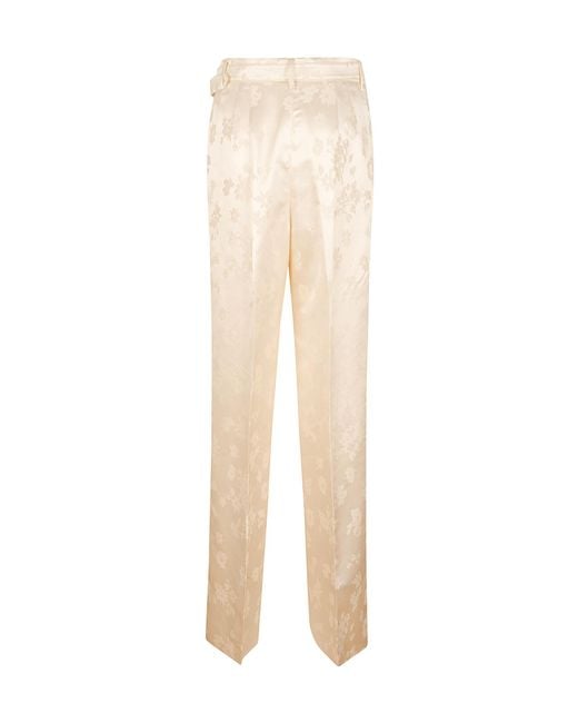 Gabriela Hearst Natural Floral Jacquard Pants