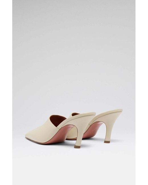 AMINA MUADDI White Jamie Mule 80 High-Heeled Sandals