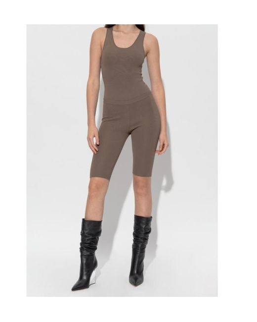 Entire studios Brown Ribbed Shorts for men