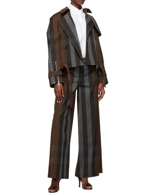 Burberry Brown Closure With Zip Pants
