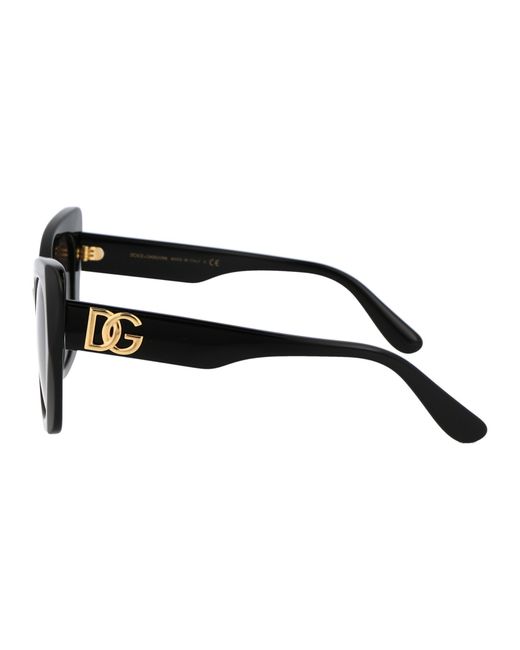 Dolce & Gabbana Black Eyewear Cat-Eye Frame Sunglasses