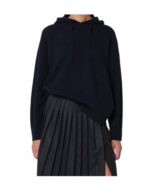 Roberto Collina Blue Hooded Sweater
