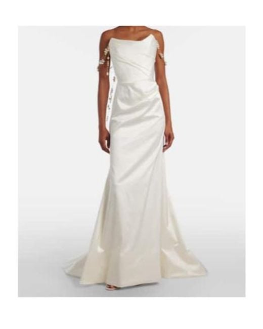Vivienne Westwood White Bridal Charmer Embellished Gown