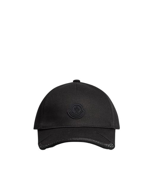 Moncler Black Gabardine Baseball Cap