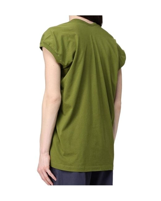 Dries Van Noten Green V-Neck T-Shirt