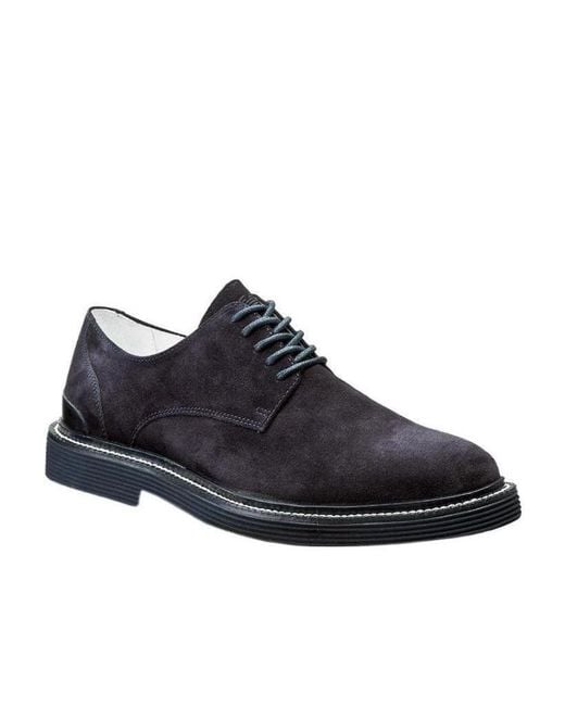 Armani Jeans Blue Round Head Business Casual Shoes for men