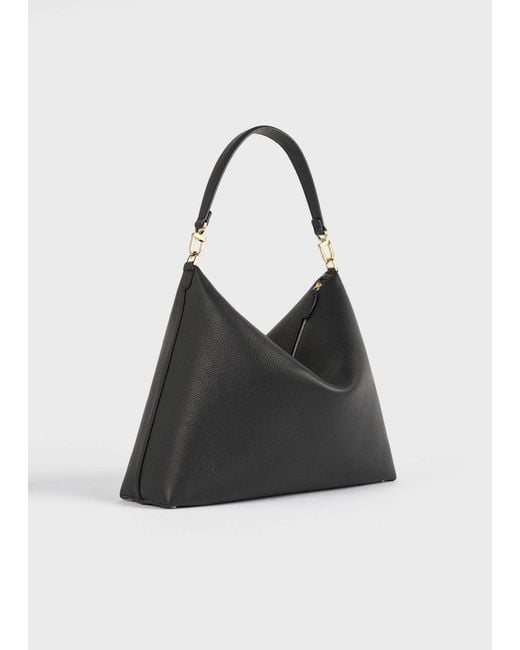 Totême Black Totême Zip-Up Shoulder Bag