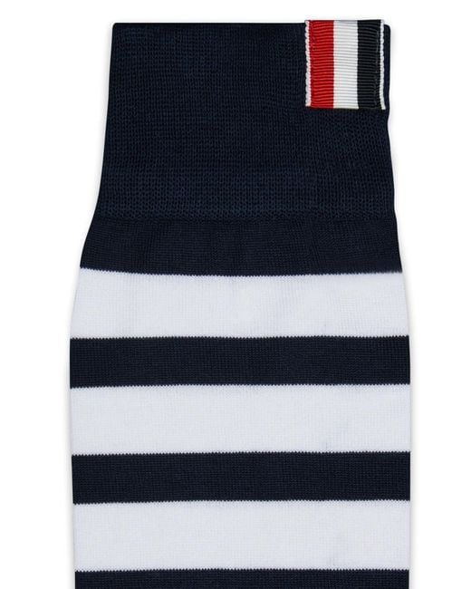 Thom Browne Blue Mid-Calf Socks for men