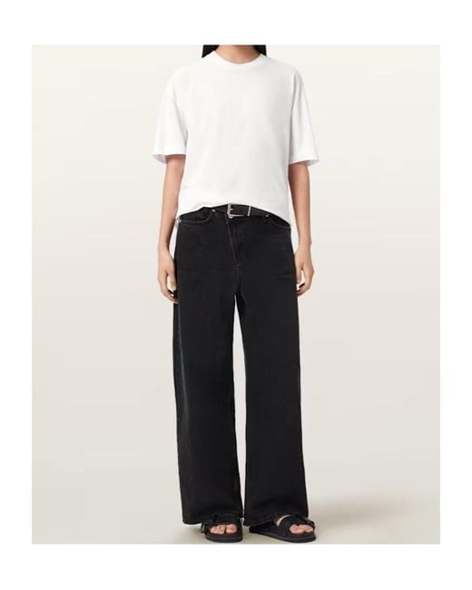 AllSaints White Fuse Oversized Etta T-Shirt