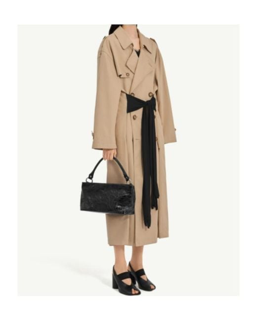 MM6 by Maison Margiela Natural Glove-Detailed Trench Coat