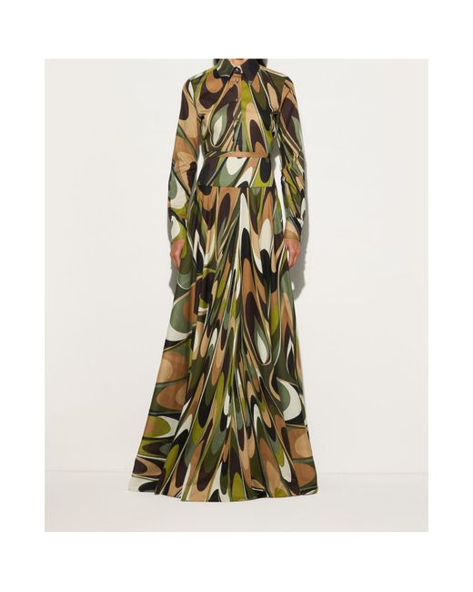 Emilio Pucci Green Pucci Onde Printed Button-Up Shirt