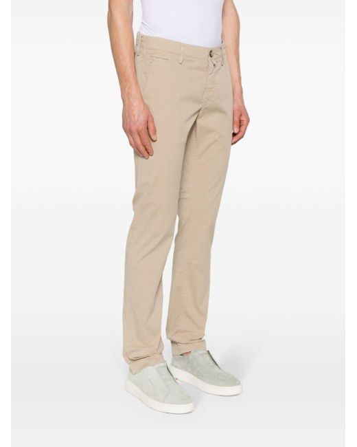 Jacob Cohen Natural Bobby Slim Chino Trousers for men