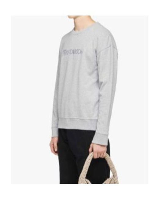 J.W. Anderson Gray Jw Anderson Logo Embroidered Sweatshirt for men