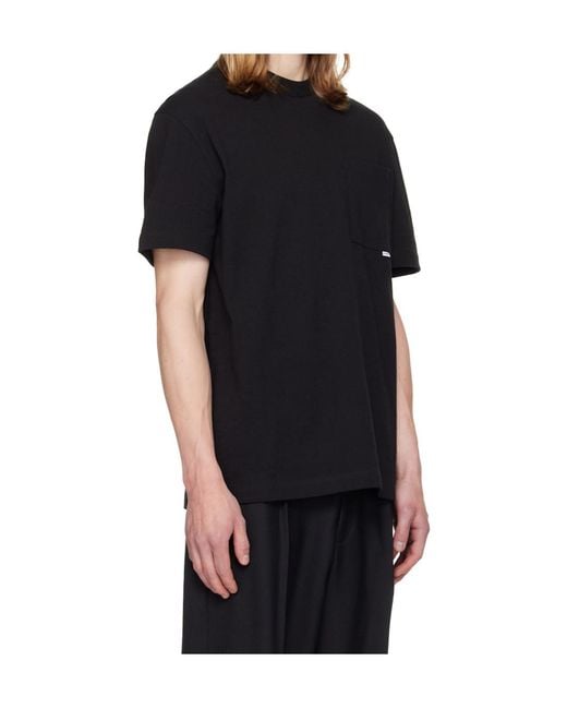 Jil Sander Black Chest-Pocket T-Shirt for men