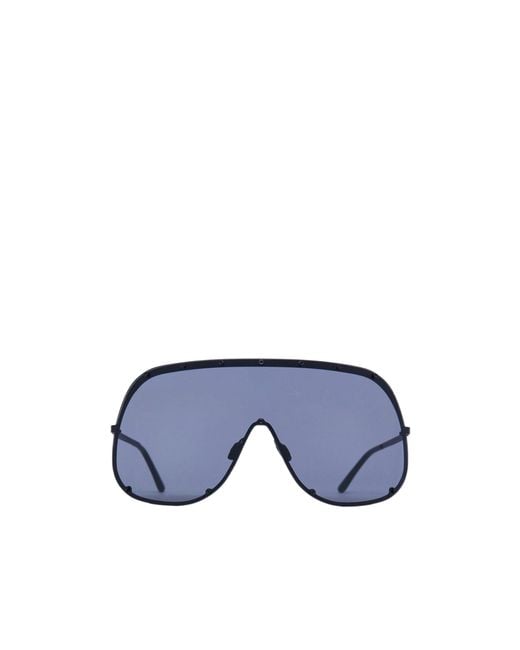 Rick Owens Blue Shield Sunglasses for men