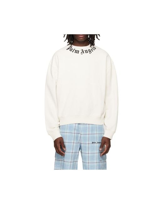 Palm Angels White Sweatshirts for men
